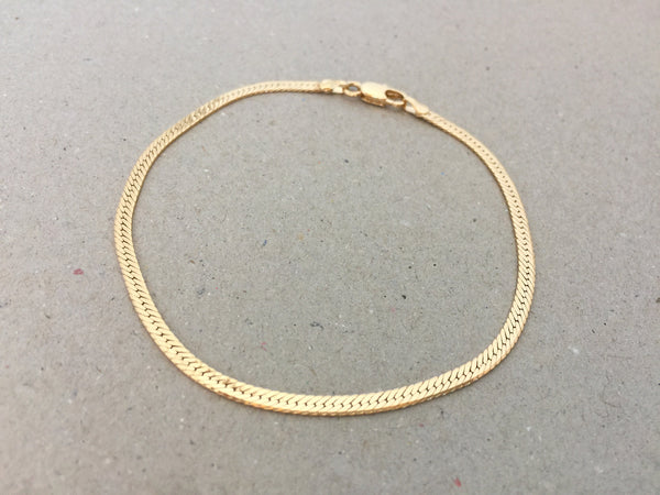Gold Plated Herringbone Necklace for Women – namana.london