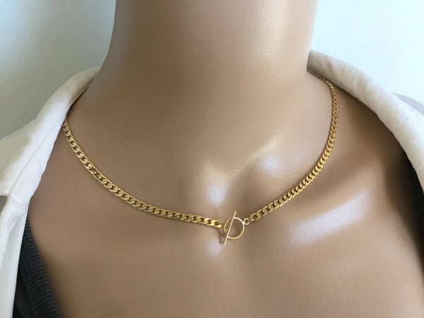 Gold Chain Necklace Thick Gold Chain Gold Chunky Necklace 